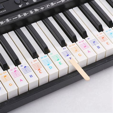 Piano Keyboard Sticker With Piano Chords Chart Key Grandado