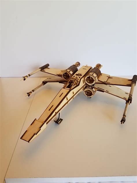 Kit De Modelo De Corte Láser Star Wars X Wing Etsy X Wing Model