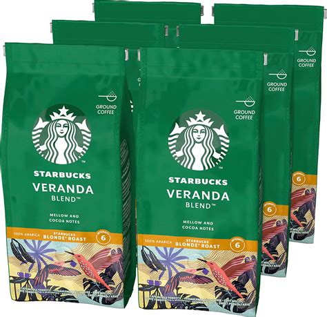 Starbucks Veranda Blend Blonde Roast Ground Coffee 200g Pack Of 6