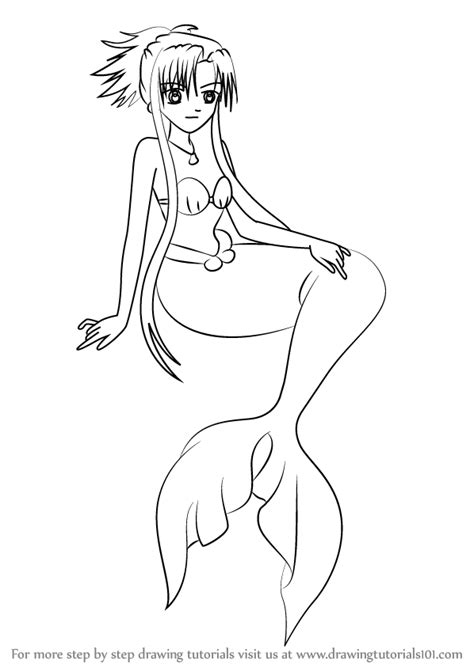 Make the hair voluminous by drawing curves of various size. Learn How to Draw Nikora in Mermaid from Mermaid Melody ...