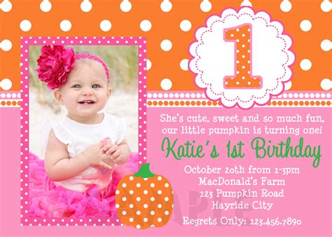 Free Printable 1st Birthday Invitations For Girls Template Free