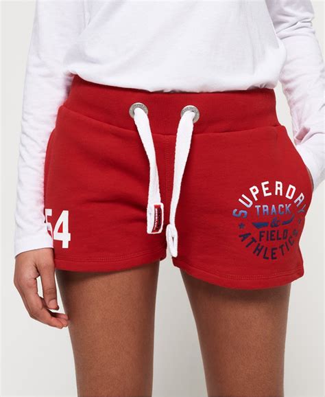 Womens Track And Field Lite Shorts In Red Superdry