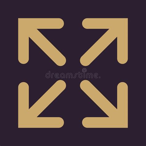The Full Screen Icon Arrows Symbol Stock Vector Illustration Of Sign