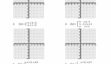 graph of functions worksheets