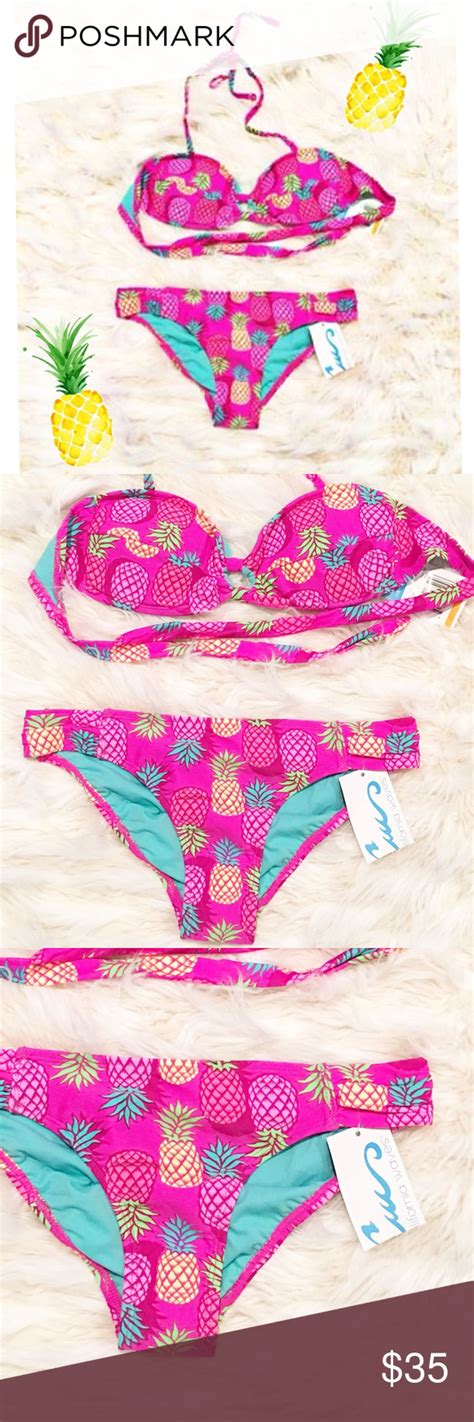 nwt pink pineapple bikini bikinis pineapple bikini my xxx hot girl