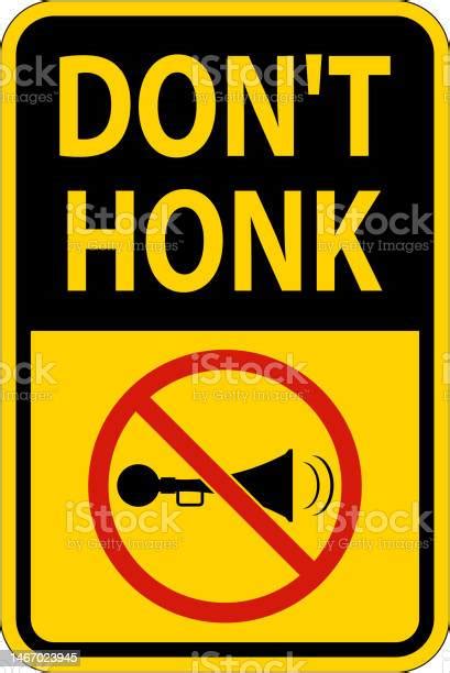 No Honking Sign Dont Honk On White Background Stock Illustration