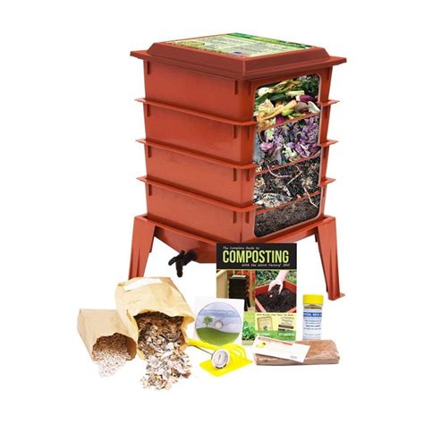 Terra Cotta Composter Worm Compost Bin Made From Food Grade Plastic