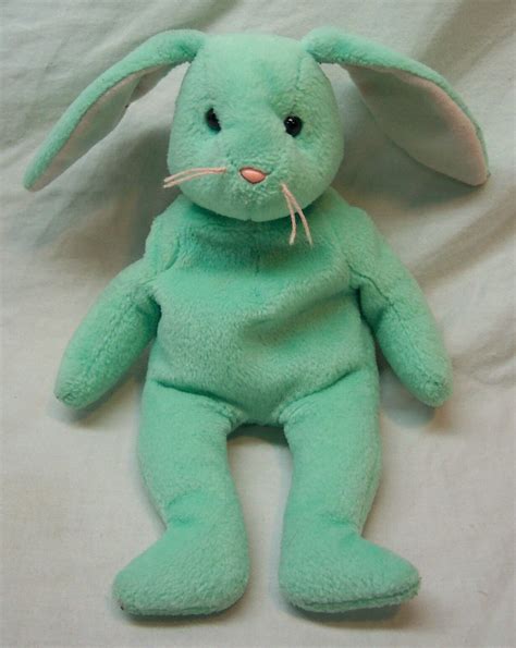 Ty Beanie Baby Mint Green Hippity Bunny 8 Stuffed Animal Toy 1996