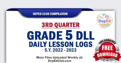 3rd Quarter Grade 5 Daily Lesson Log SY 2022 2023 DLL