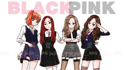 Black Pink Anime Yahoo Image Search Results Blackpink Black Pink Kpop Black Pink