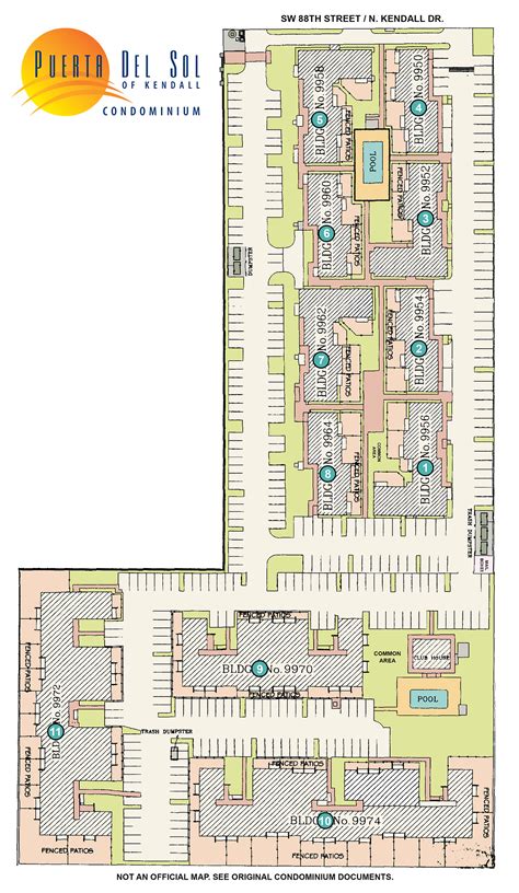 Condominium Map Puerta Del Sol Of Kendall Condominium
