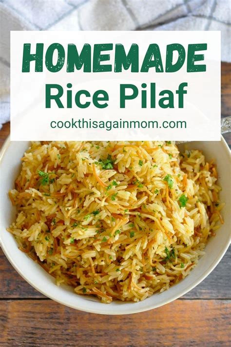 Simple Homemade Rice Pilaf Cook This Again Mom
