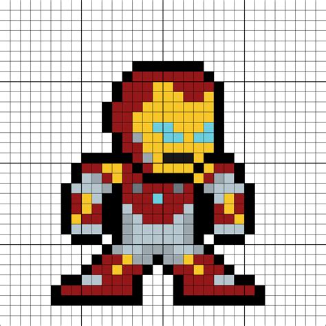 Iron Man Spider Man Homecoming Perler Bead Pattern Pixel Art Pokemon