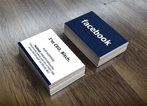 Design a professional printable card without hiring a graphic.make design your own by adding text, logo, images and arranging all elements within the template. Facebook Business Card (Movie Replica) on Student Show