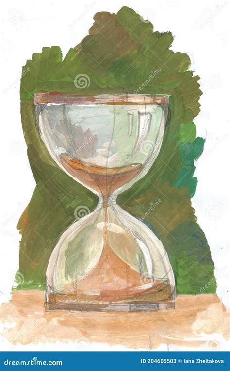 Hourglass Symbolizing The Passage Of Time Change Of Season Stock