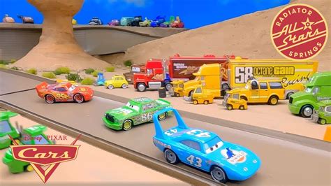 Radiator Springs All Stars Race Lightning Mcqueen The King Chick Hicks And More Pixar Cars