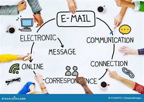 Email Data Content Internet Communication Messaging Concept Stock Photo