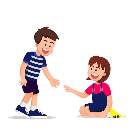 Children Helping Each Other Vectors And Illustrations For Free Download
