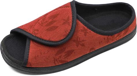 Amazon Com Mwfus Womens Diabetic Slippers Wide Width House Shoes Open Toe Sandals For Swollen