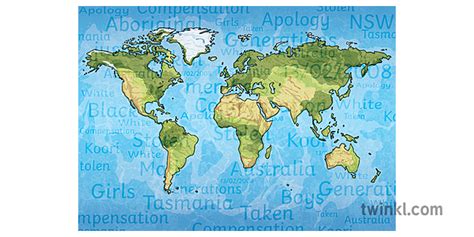 Indigenous World Map Cartography Land Earth Ks2 2 Illustration Twinkl