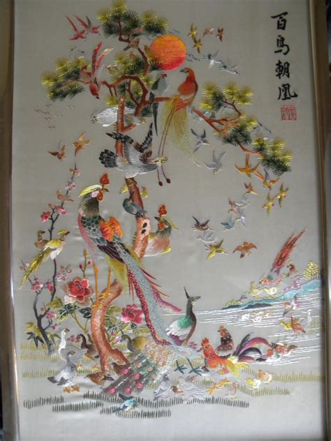 Chinese Hand Embroidered Silk Art Set Of Two Instappraisal