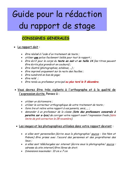 Exemple De Rédaction D Un Rapport De Stage Le Meilleur Exemple