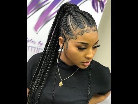 Knotless box and triangle braids. Nigerian Braids Hairstyles 2019 - YouTube