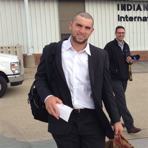 Andrew Luck Colts Players Shave Their Heads In Support Of Chuck Pagano Andrew Luck American