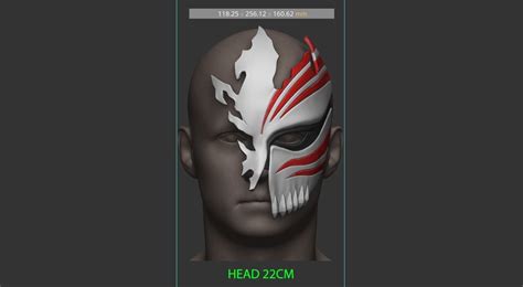 Half Hollow Mask Kurosaki Ichigo Bleach 3d Model 3d Printable Cgtrader