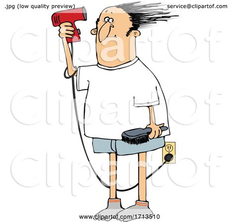 Cartoon Man Doing A Comb Over By Djart 1713510