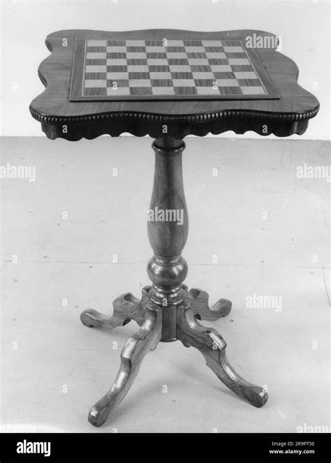 Game Chess Chess Table 1st Half 19th Century Photograph 1950s Additional Rights Clearance