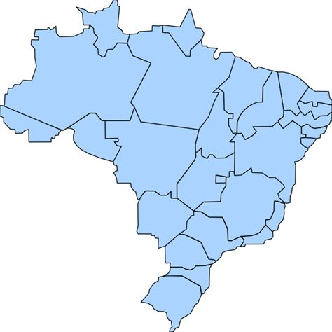 Mapa Do Brasil Con Torno Png