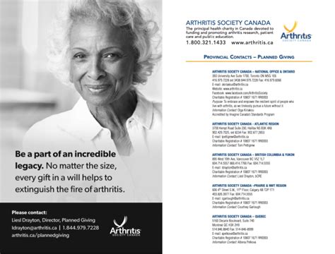 Arthritis Society The The Canadian Book Of Charities