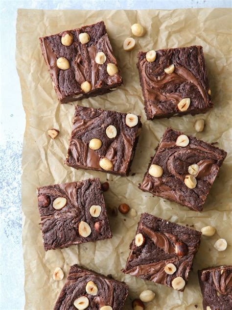 Nutella Brownies With Hazelnuts Recipe Nutella Brownies Nutella