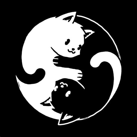 Yen Yang Vo Maria Yin Yang Art Cat Yoga Cat Mask Cat Lover Ts