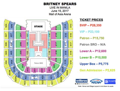 Arena of stars genting from main entrance to floor plan to seat arrangement to stage & ticket counter web: Britney Spears Manila Concert Ticket Prices | SPOT.ph