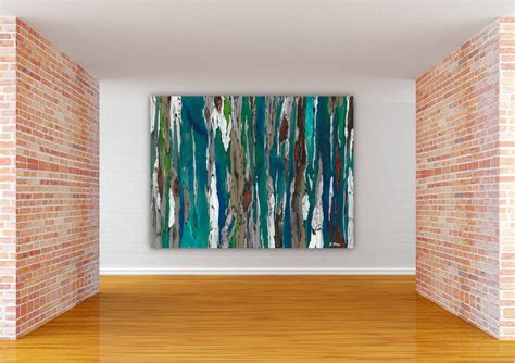 Extra large wall art oversize blue abstract canvas print: Shoa Gallery