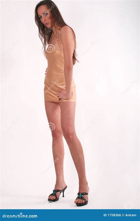 Menina No Vestido Sexy Foto De Stock Imagem De Anatomia