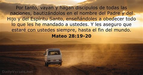 Mateo 28 19 20 Versículo de la Biblia DailyVerses net