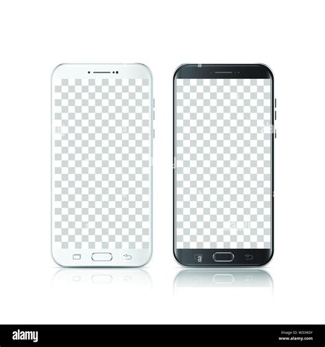 Modern Realistic Black And White Smartphone Smartphone With Isolated