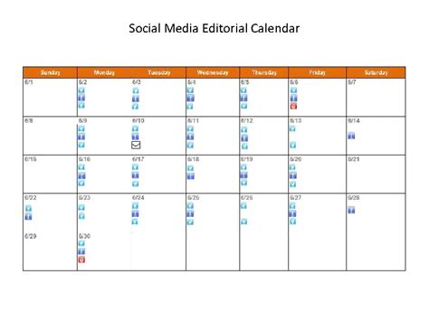 Social Media Editorial Calendar Template Pdfsimpli