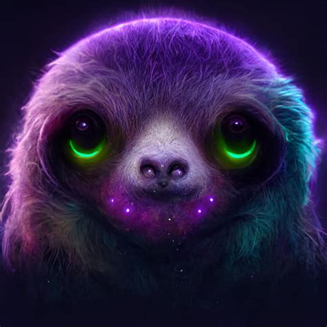 Neon Sloth Digital Art By Viltra Fine Art America
