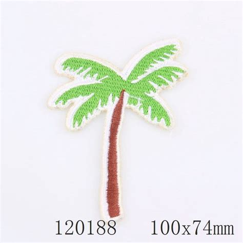 New Arrival 1pcs Coconut Tree Diy Embroidered Patches Iron On Cartoon