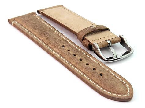 Genuine Leather Watch Strap Band Matte Finish Ss Buckle 18 20 22 24