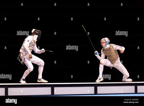 Final Of The Team Foil Fencing At The Olympic Test Event Londons Excel Arena Won By Team Gb