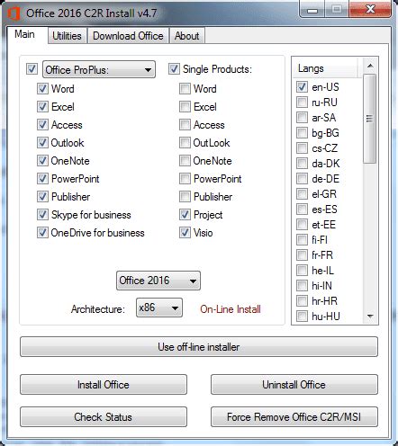 Whatever i need i can find in this package. Office 2013-2016 C2R Install v5.3 Portable Free