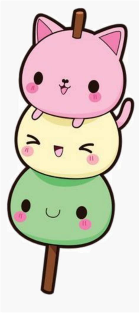 Freetoedit Cute Anime Dango Cat Kawaii Cute Animal Drawings Hd Png Download