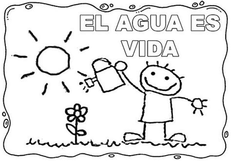 Dibujos Para Pintar Del Día Mundial Del Agua Agua Para Colorear