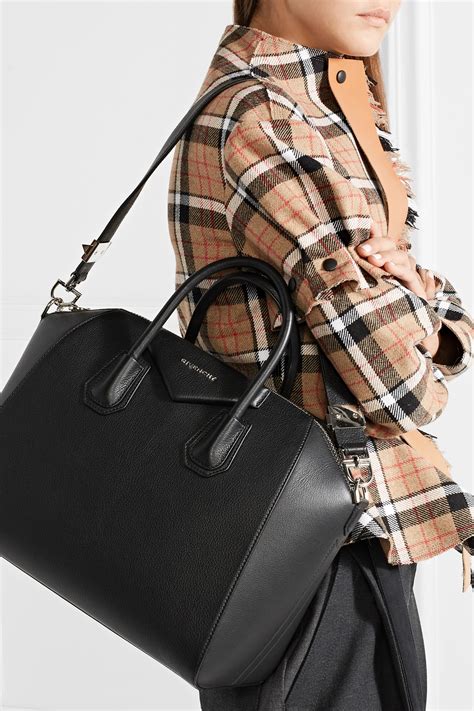 Givenchy Black Antigona Soft Medium Leather Tote Bag Iucn Water
