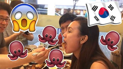 Vlog I Ate Live Octopus South Korea Day Krystal Tan Youtube